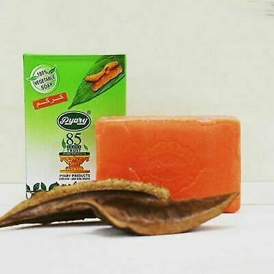 Lot De 4 Savons Au Curcuma Fait Main Pyary - 75g Chaque - Naturel Pour Le Corps Et Le Visage