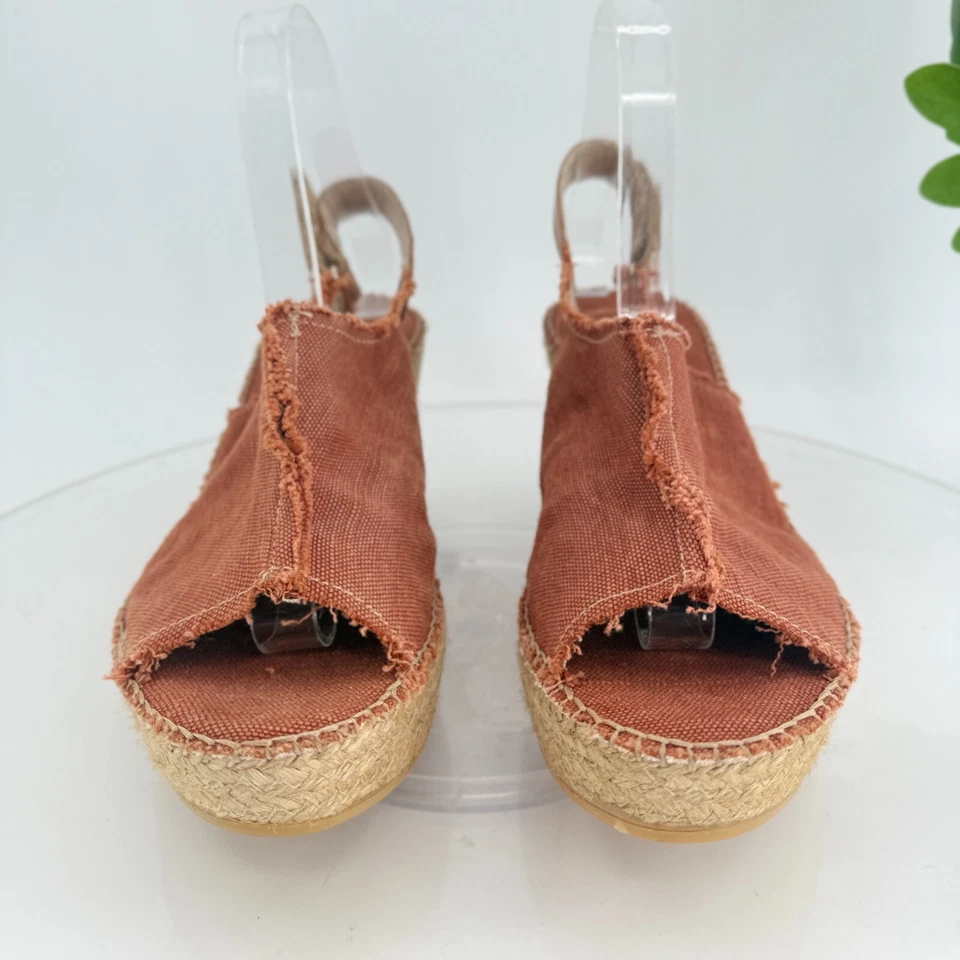 Toni Pons Mujer Lugano Alpargata Sandalias Plataforma Cuña Naranja Lona 41 10 EE. UU. Foto 4 de 4