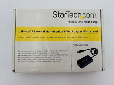 NEW StarTech USB to VGA Multi-Monitor External Video Adapter USB2VGAE2