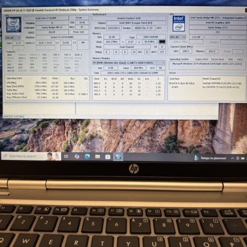 GREAT! HP ELITEBOOK 2560P/i7-2620M/16GB GAMING RAM/512GB SSD/WIN 10/DVD/NEW BATT - Picture 3 of 17