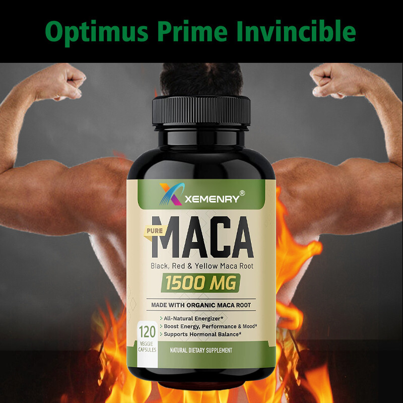 Maca 1500mg Testosterone Booster, Energy & Endurance, Men's Health