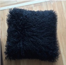 Pillow Real Mongolian Lamb Fur Wool Fur Cushion Protector Soft Plush Pillowcase