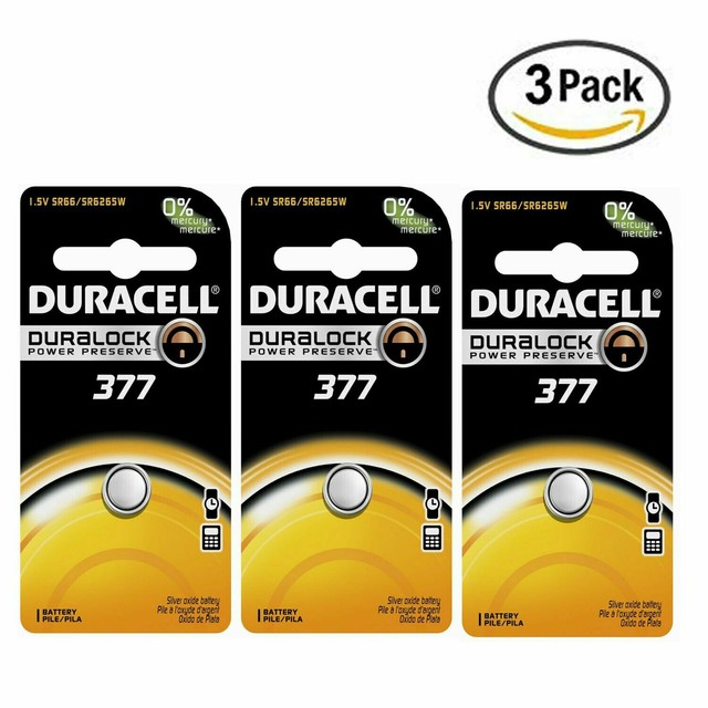 Duracell 377 SR66 SR6265W 1.5V Watch Battery for Bulova Seiko Citizen