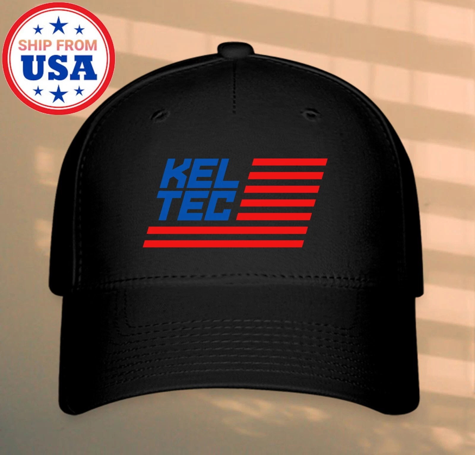 KelTec Firearm Black Hat Baseball Cap Size S/M & L/XL