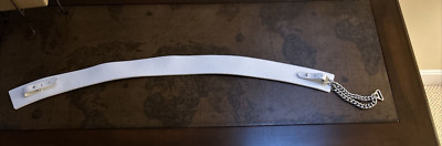 ETCETERA White  Wide Belt w/ Interesting Silver  Metal Ring Closure Size M
