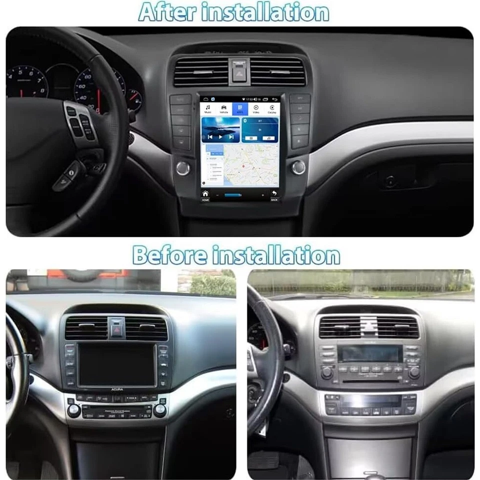 Radio de coche estilo Tesla Android 13 para Acura TSX 2004-2008 Carplay navegación GPS Foto 2 de 4