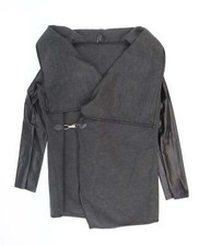 Izabel London Womens Grey Jacket Size 10 Buckle Faux Leather