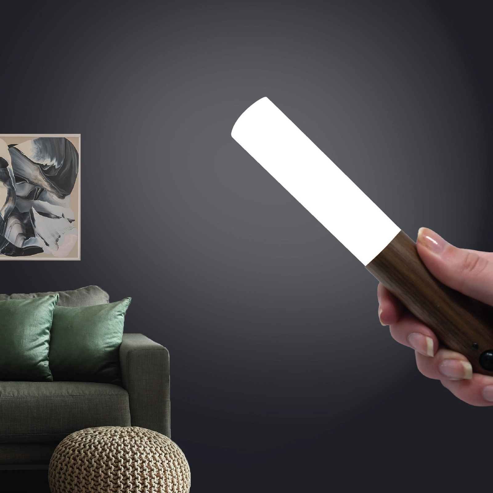 MagLight Magnetic PIR Sensor Wall Light - Walnut