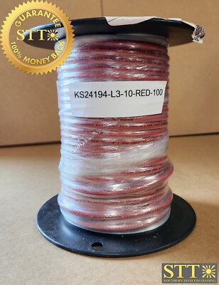 KS24194-L3-10-RED-100 TELCOFLEX 56968302 PWR CABLE 10 AWG 600 VOLT RED 100FT NEW