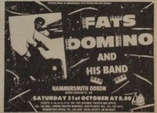 FATS DOMINO - ORIGINAL GIG ADVERT CLIPPING - HAMMERSMITH ODEON - 31/10/1981