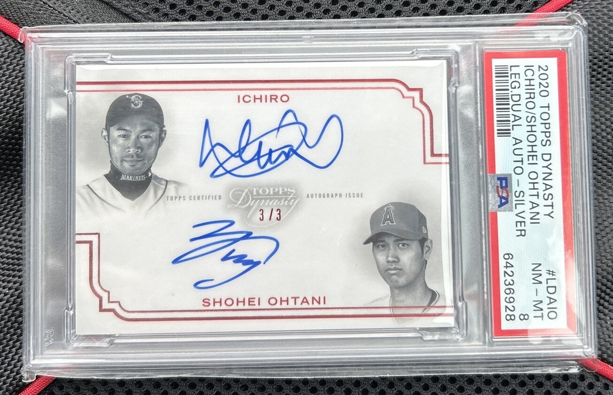 Shohei Ohtani Ichiro 2020 Topps Dynasty Dual On Card Autograph #/3