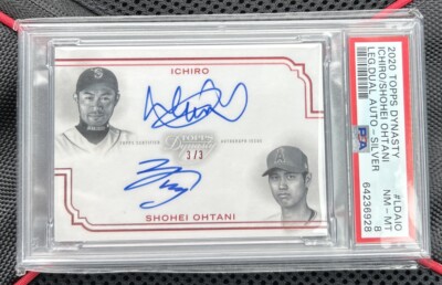Shohei Ohtani Ichiro 2020 Topps Dynasty Dual On Card Autograph #/3