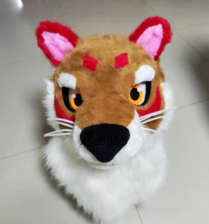 Long Fur Husky Dog Fox Mascot Costume Fursuit Halloween Suit Cosplay NEW - Image 3 of 3