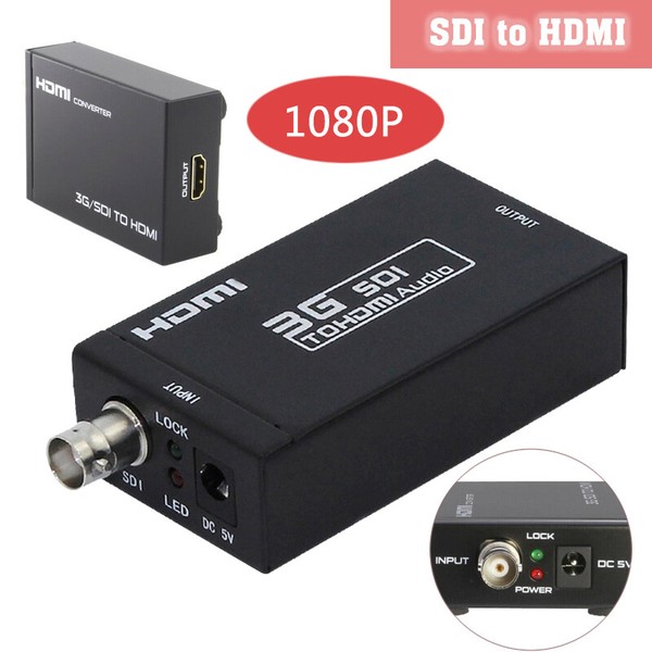 HDMI Over Coaxial BNC RG6 Converter 3G HDMI to SDI Box Adapter