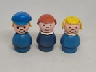 Vintage Fisher Price little people lot/3 wood blue girls police