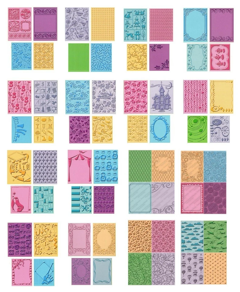 4 Prägeschablone Embossing-Folder, Hintergrund Motive, Cuttlebug Provocraft - Bild 2 von 4