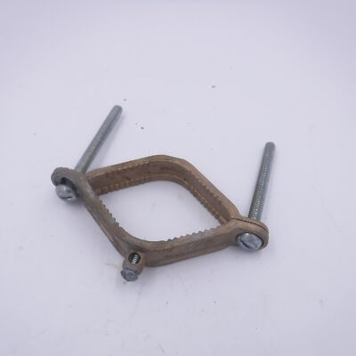 2-1/2'' - 4'' Water Pipe Size Bronze Ground Clamp Gauge Size 10 SOL-2 STR Serrated