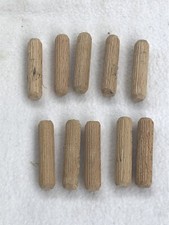 10 Holzdübel - Riffeldübel, Möbeldübel, Holz, Ø 8 mm 35 mm lang, Dübel, Buche