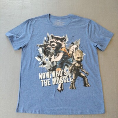 Marvel Guardians Of The Galaxy T-Shirt Uomo Con Rocket Raccoon