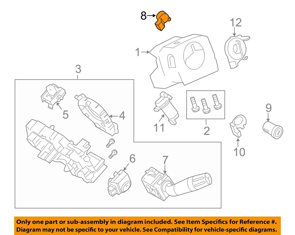 Used Ignition Switch fits: 2007 Lincoln Mkx electric switch only conventional ig - Image 2 of 4