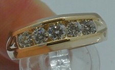 14KT YELLOW GOLD MEN'S RING SIZE 10 WITH 1 CARAT ROUND DIAMONDS 10.1 GRAMS