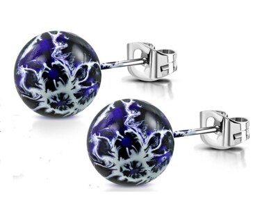 Edelstahl Ohrringe 8mm Ohrstecker Stainless steel earrings y-ttf117