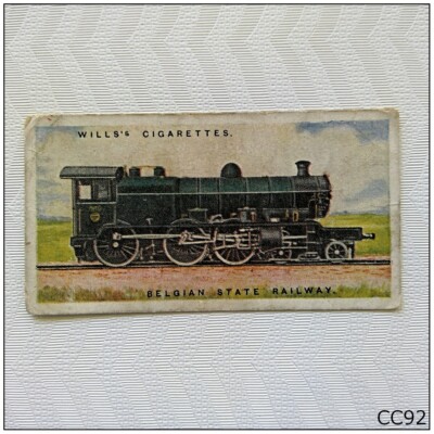 Wills Cigarette Card Railway Engines #29 Belgian State No. 4853 4-6-0 (CC92)