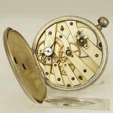 Rare SILVER Pocket Watch Mechanical Collectible time piece jewelry jewellery