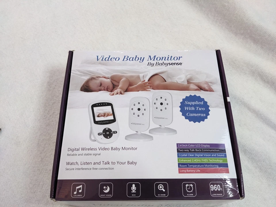 Monitor Video Bebé Babysense V24, 2 Cámaras y 1 Monitor, con Caja Original Foto 2 de 4