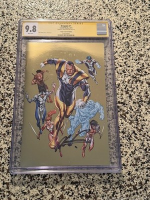 Image Comics Brigade Gold Foil 9.8 CGC #1 Signed By Rob Liefeld Foil Cover  New!