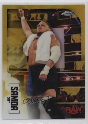 2020 Topps Chrome WWE Image Variations Gold Refractor 11/50 Samoa Joe 1d4e