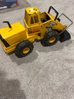 Vintage TONKA Metal Front Loader Yellow Turbo Diesel Pressed Steel Handles