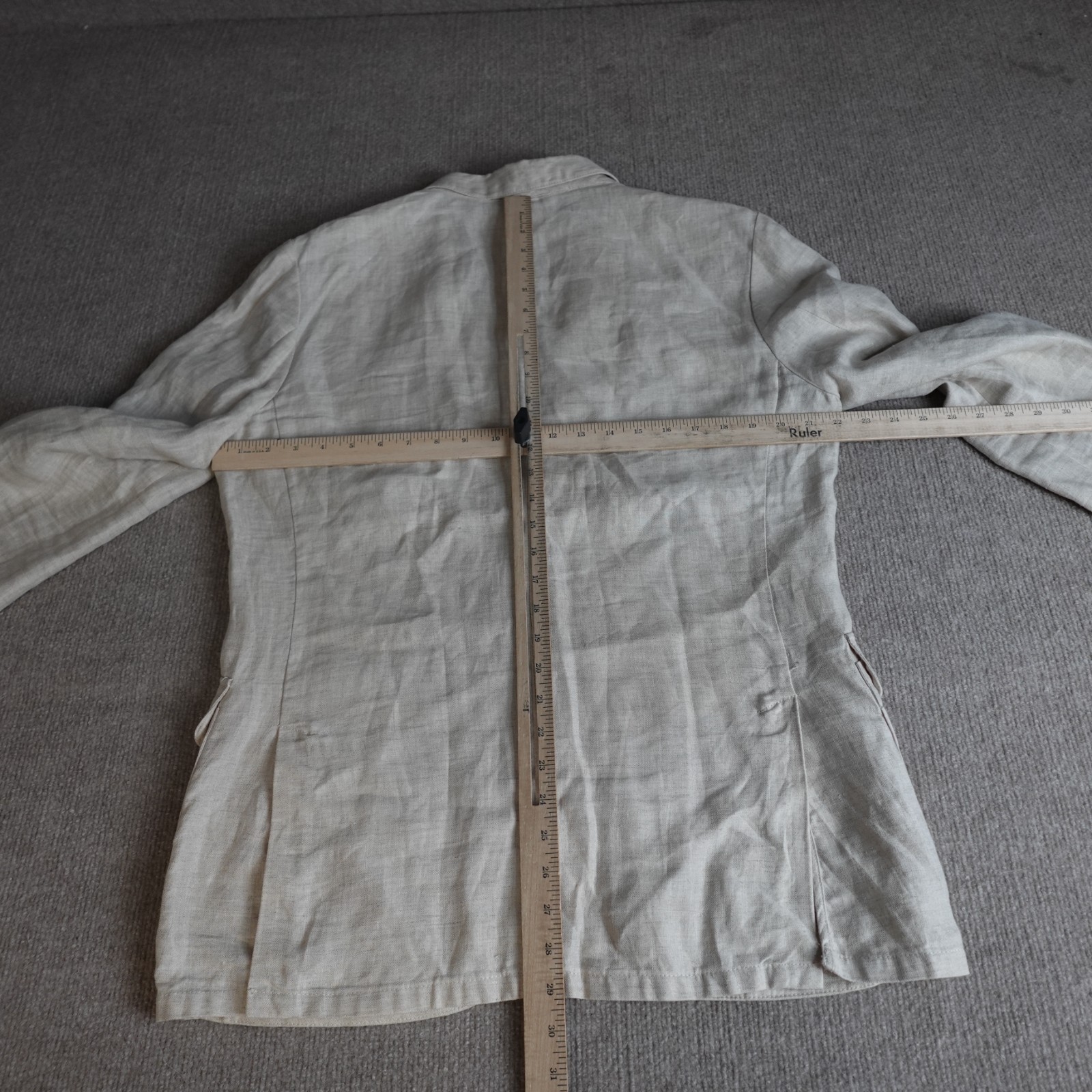 J.Crew Sport Coat Medium Beige Solid Patch Pocket… - image 2