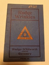 9.9 Rudge 1929 Manual Wrinkles Handbuch Betriebsanleitung oldtimer motorcycle