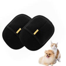2PCS Pet Double-Sided Grooming Gloves, Electrostatic Pet Hair Removal Gloves ...