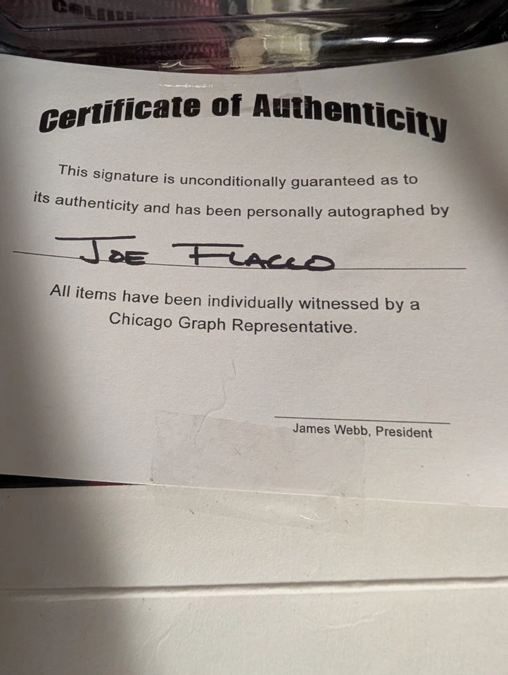 Joe Flacco Michigan Wolverines autografiado firmado mini casco certificado de autenticidad Foto 3 de 3