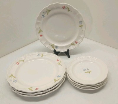 Lot Of 8 Pfaltzgraff Gazebo-Garland 4- 10 1/2  Dinner Plates, 4 -7''Salad Plates