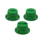 FLEOR Green Set of 2 Tone & 1 Volume Control Knobs Fits FD ST Electric Guitar