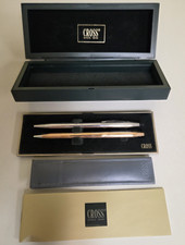 UPC 073228000091 product image for Vintage Cross Classic Century 14K Gold Pencil, Chrome Ballpoint Pen W/ Case, Box | upcitemdb.com
