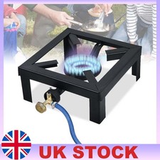 Single Burner Cast Iron Propane/LPG Gas Stove Outdoor Camping Cooker Portable UK