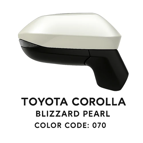 NEW PEARL WHITE Mirror fits 20-21 COROLLA SEDAN Passenger RH Power Heat Signal