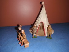 Vintage Barclay Lead cast military figures with Tent