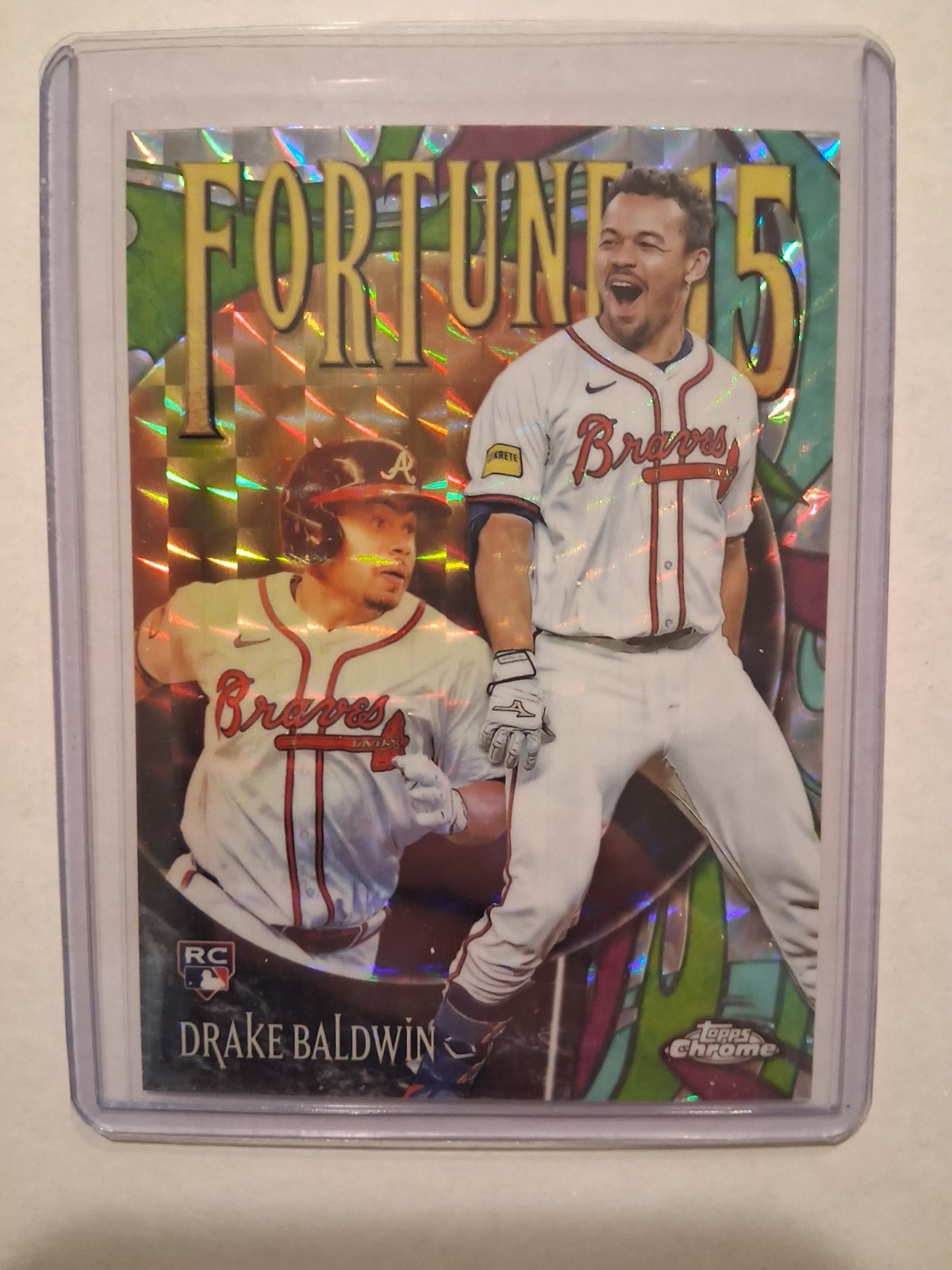 Drake Baldwin RC 2025 Topps Chrome Update Fortune 15 Geometric Atlanta Braves