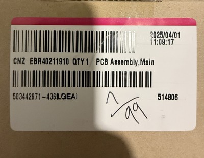 LG EBR40211910 Refrigerator PCB Main Assembly OEM , Same Next day Ship!