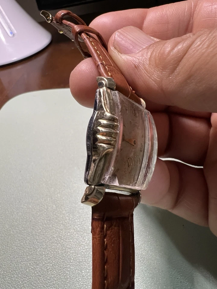 1949 Bulova His Excellency Mens Watch Gold Filled Square Tank Watch Deco - PARTS - Image 4 of 4