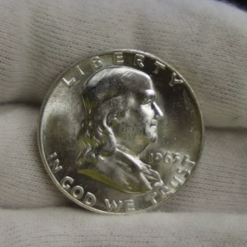 1963 US Franklin Halves 50c Nice Unc
