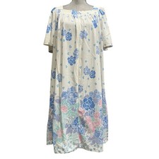 Take Along Nightgown L 16/18 House Dress Granny Sears Cottage Vintage 70  s