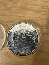 King Arthur 1oz Fine Silver 999 2023 Coin CGT Free Queen Elizabeth II Reverse