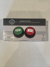   Yes No Buzzer Buttons with 10 sayings Dashing Gifts Game/Party Night VGC
