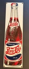 Vintage Pepsi Cola Bottle Sign Ande Rooney Porcelain Heavy Metal 21x6 inch